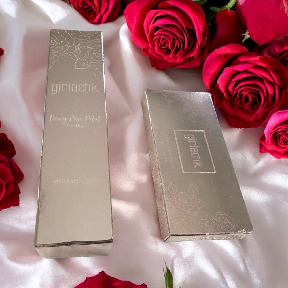 Floral makeup setting spray
